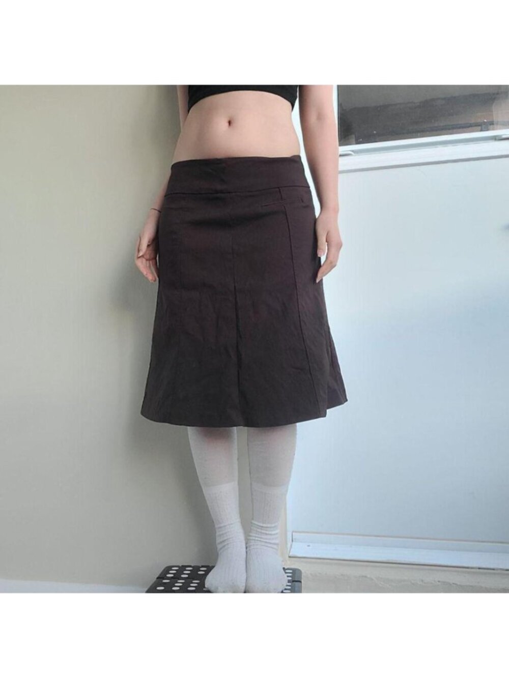 Reitmans Chocolate Brown Tailored Midi Business Pencil Skirt (Sz 3)